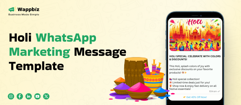 Holi WhatsApp Marketing Template